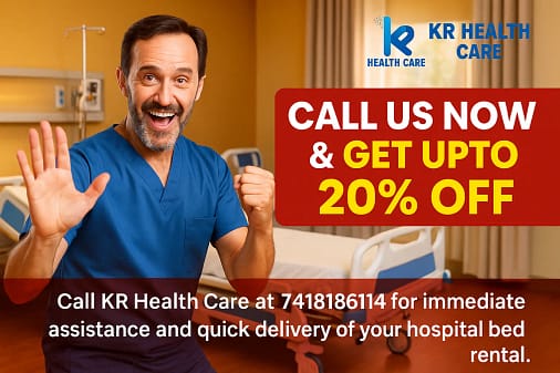 Call KR Health Care at 7418186114 for immediate assistance and quick delivery of your hospital beds rental in HSR Layout Sector, Bangalore.